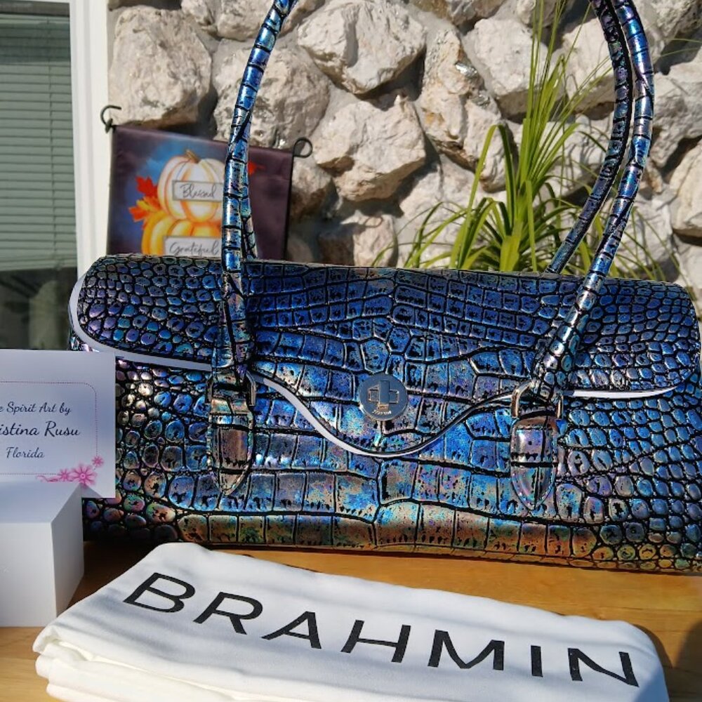 Stunning Brahmin Dayan Black Galexia & Veronica Wallet NWT